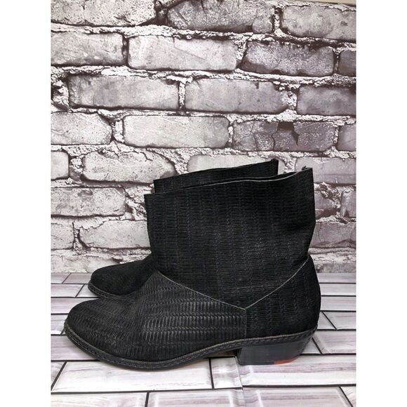 Joe's Black Suede Leather Casual Pull On Heeled Boots Women Sz 7M US/38EU - Picture 10 of 16